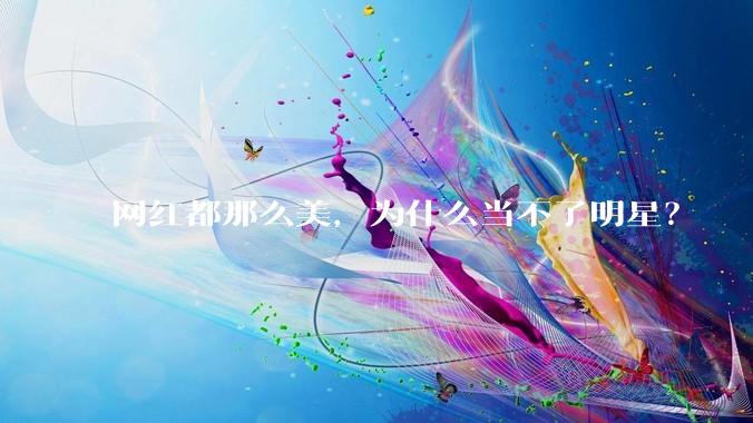 网红都那么美，为什么当不了明星？