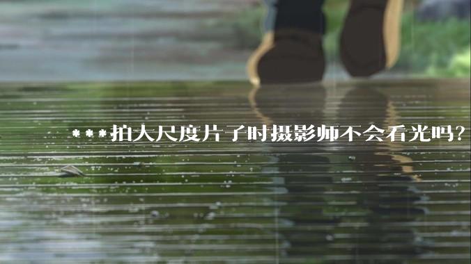 ***拍大尺度片子时摄影师不会看光吗？