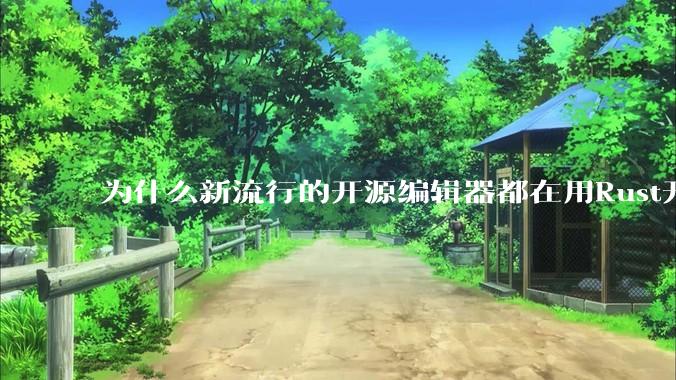 为什么新流行的开源编辑器都在用Rust开发？