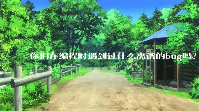 你们在编程时遇到过什么离谱的bug吗？